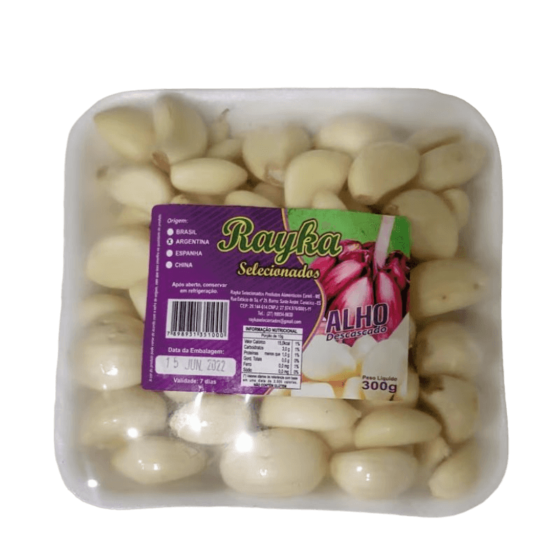 Alho Descascado Rayka Selecionado 300g