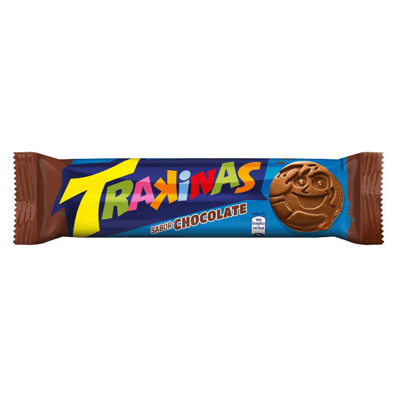 Biscoito Recheado sabor Chocolate Trakinas 126g