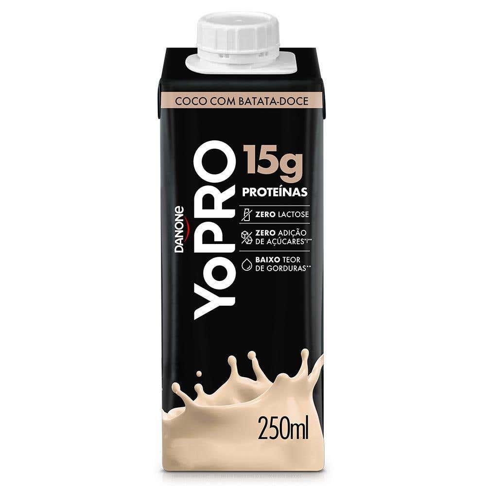 Bebida Láctea YoPRO UHT Coco com Batata-Doce 15g de proteínas 250ml