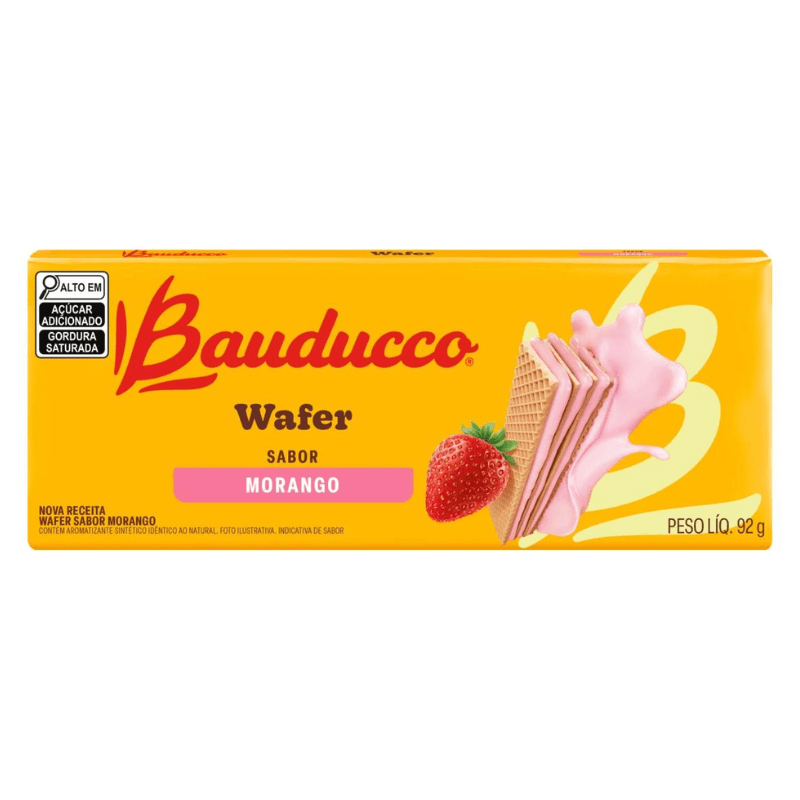 Biscoito Wafer Morango Bauducco 92g