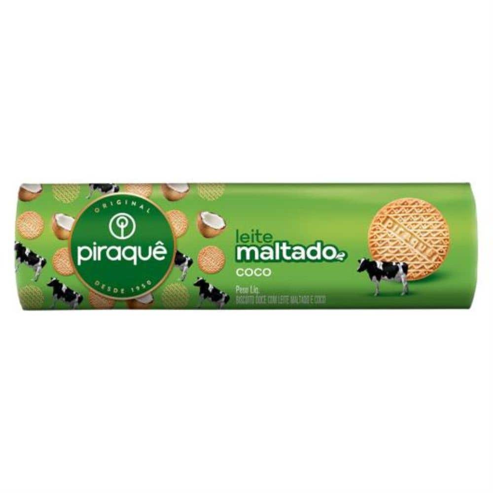 Biscoito Leite Maltado e Coco Piraquê 132g