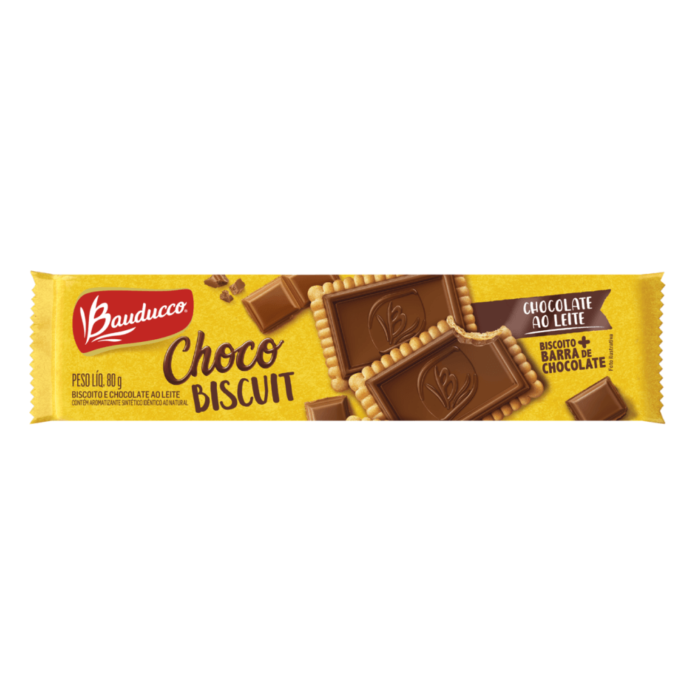 Choco Biscuit Ao Leite Bauducco 80G