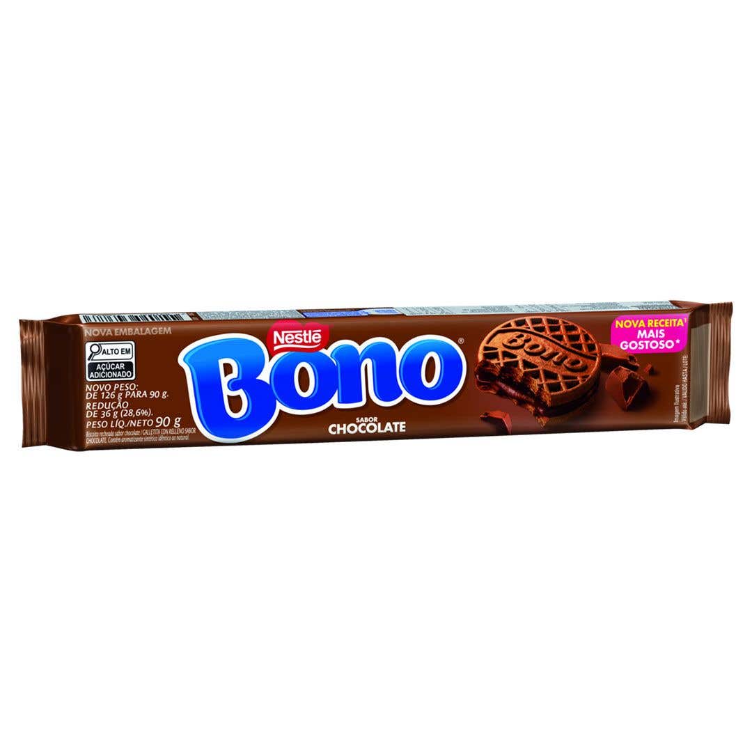 Biscoito Recheado com Chocolate Bono 90g