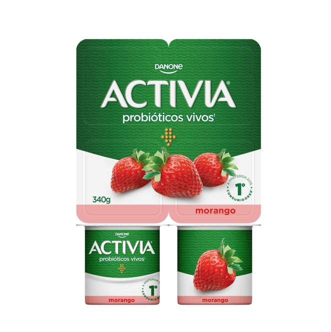 Iogurte Activia Morango Danone 340g