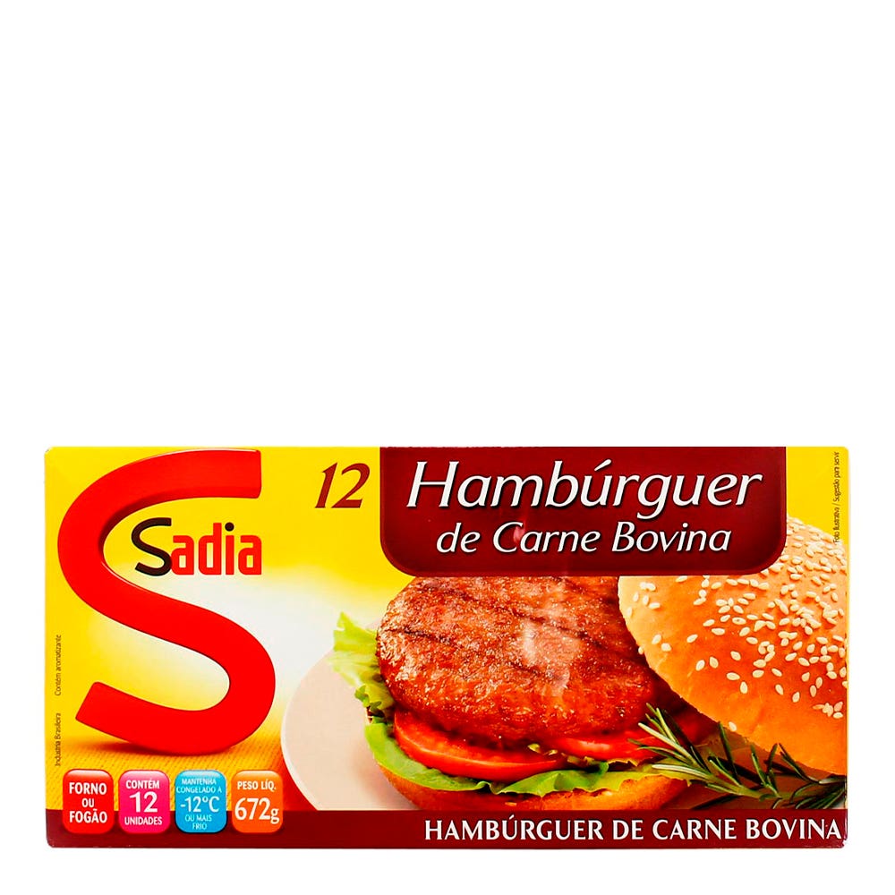 HAMBURGER BOVINO SADIA 672G