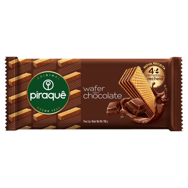 Biscoito Wafer Chocolate Piraque 100g