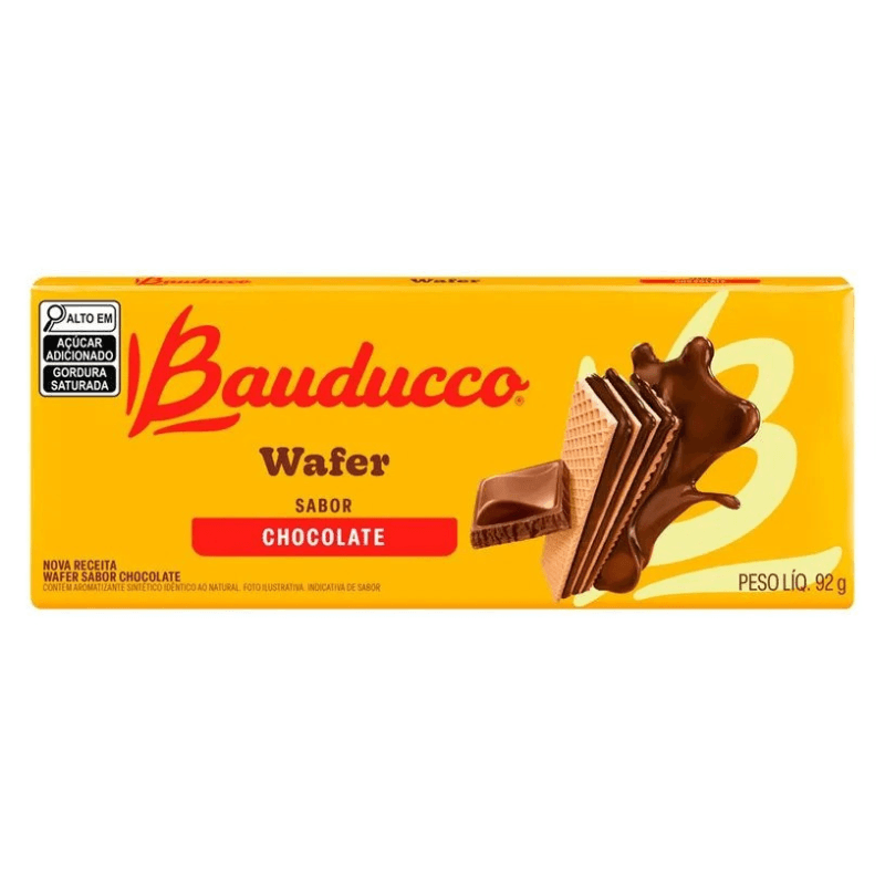 Biscoito Wafer Chocolate Bauducco 92g