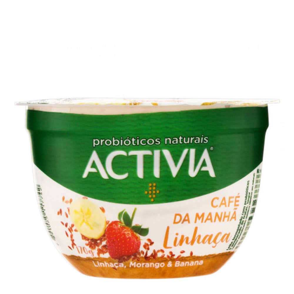 Activia Café da Manhã Linhaça e Morango Danone 170G