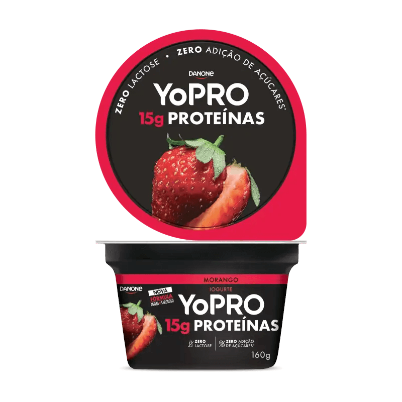 Iogurte YoPRO com 15g de proteína Morango 160g