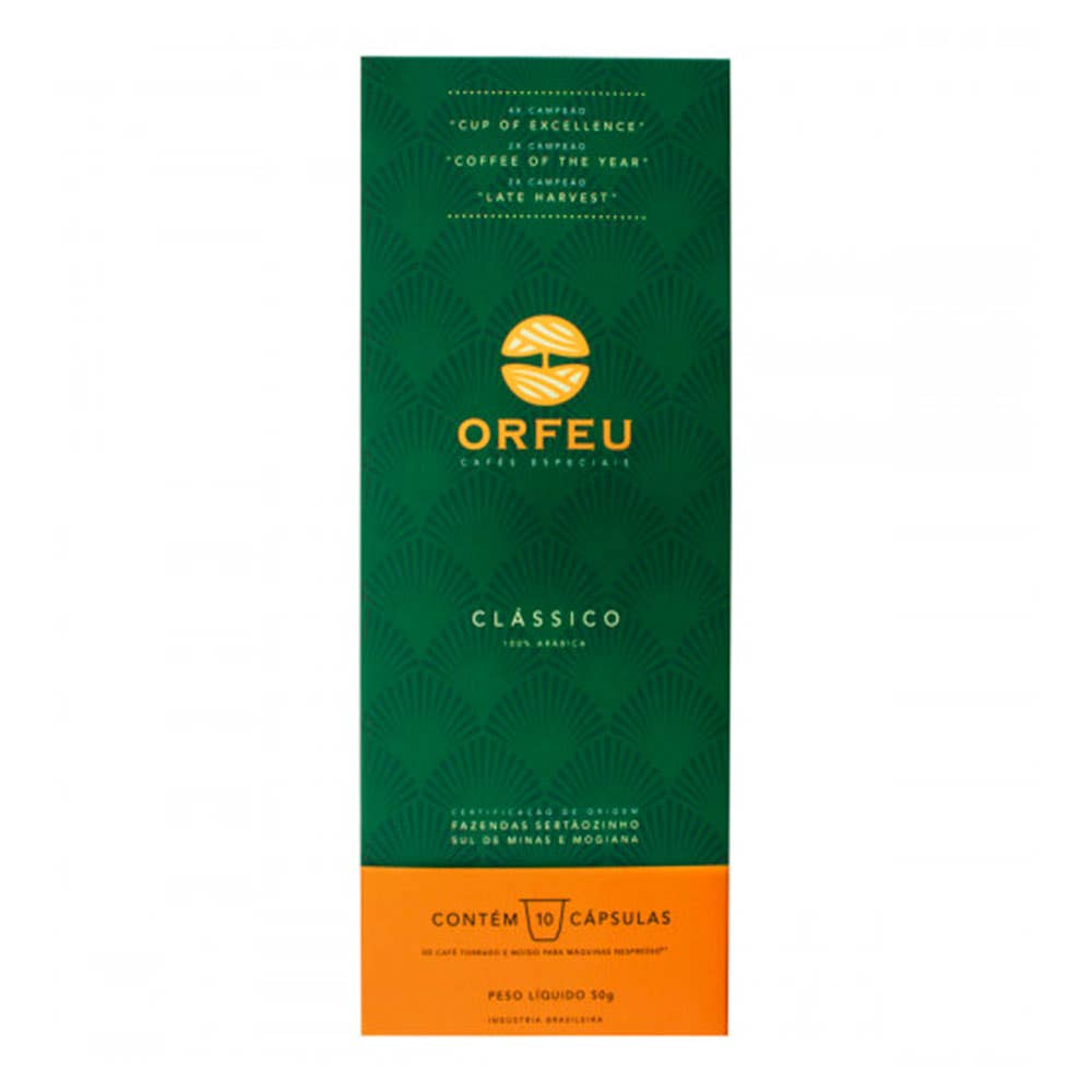 Cápsulas De Café Orfeu Clássico 10 Unidades