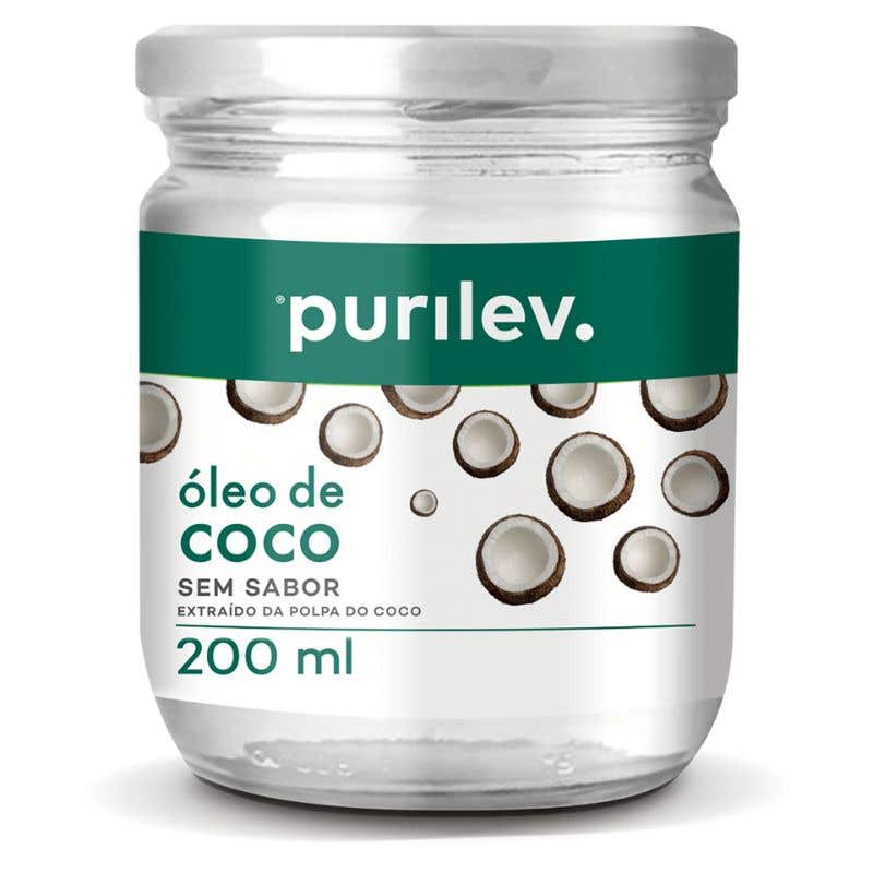 Óleo de Coco sem Sabor Purilev 200ml