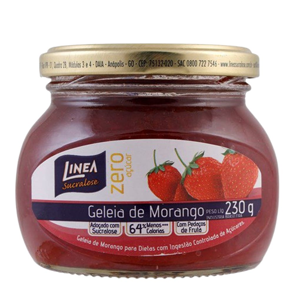 Geleia Diet Morango Linea Pote 230G