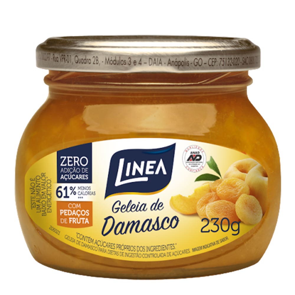 Geleia Linea Zero Açúcar 230G Damasco