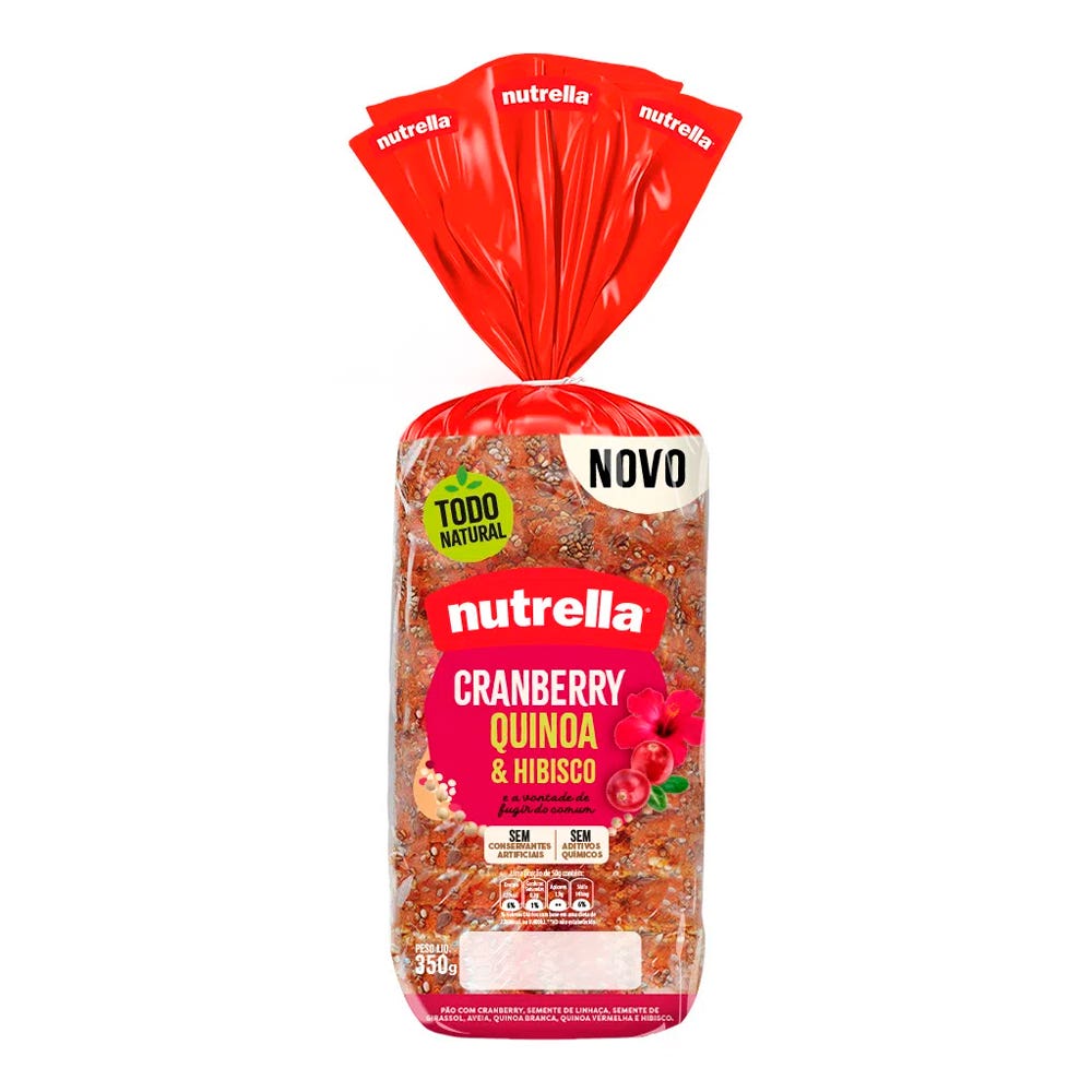 Pão Cranberry e Quinoa Nutrella 350g