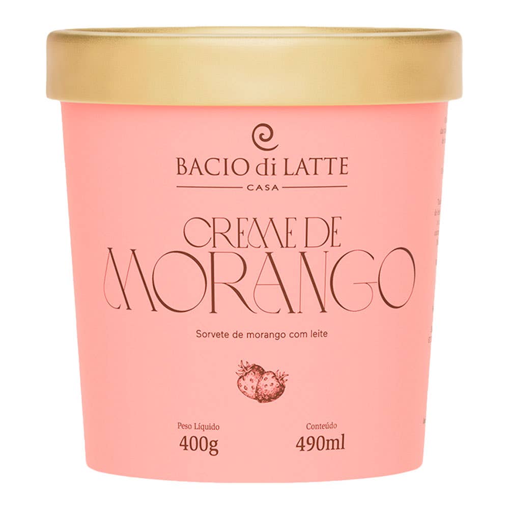 Sorvete de Morango Bacio di Latte