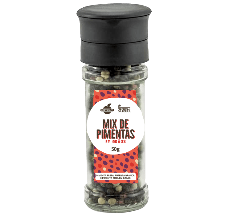 Mix de Pimentas com Moedor Natural da Terra 50g