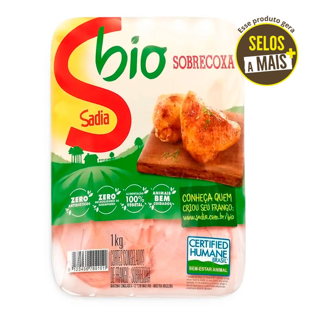 Sobrecoxa De Frango Bio Sadia 1Kg