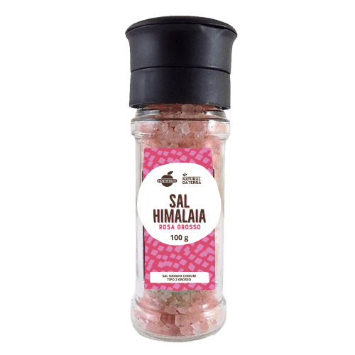 Sal Rosa Himalaia com Moedor Natural da Terra 100g