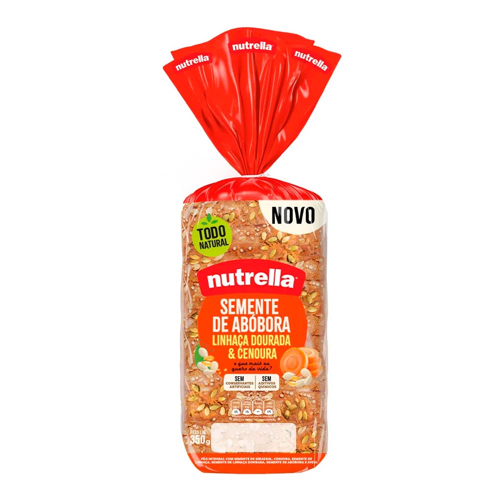 Pão de Abóbora e Linhaça Nutrella 350g