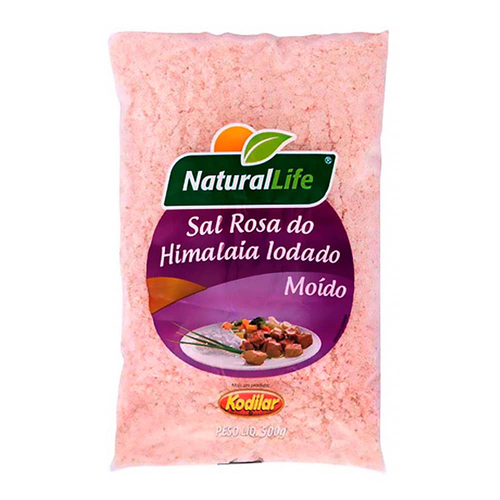Sal Rosa Do Himalaia Iodado Moído Natural Life 500G