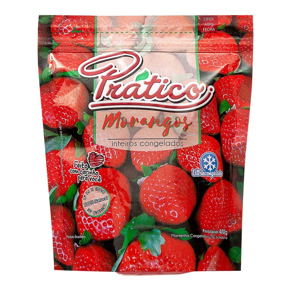 Morango Inteiros Prático 400g