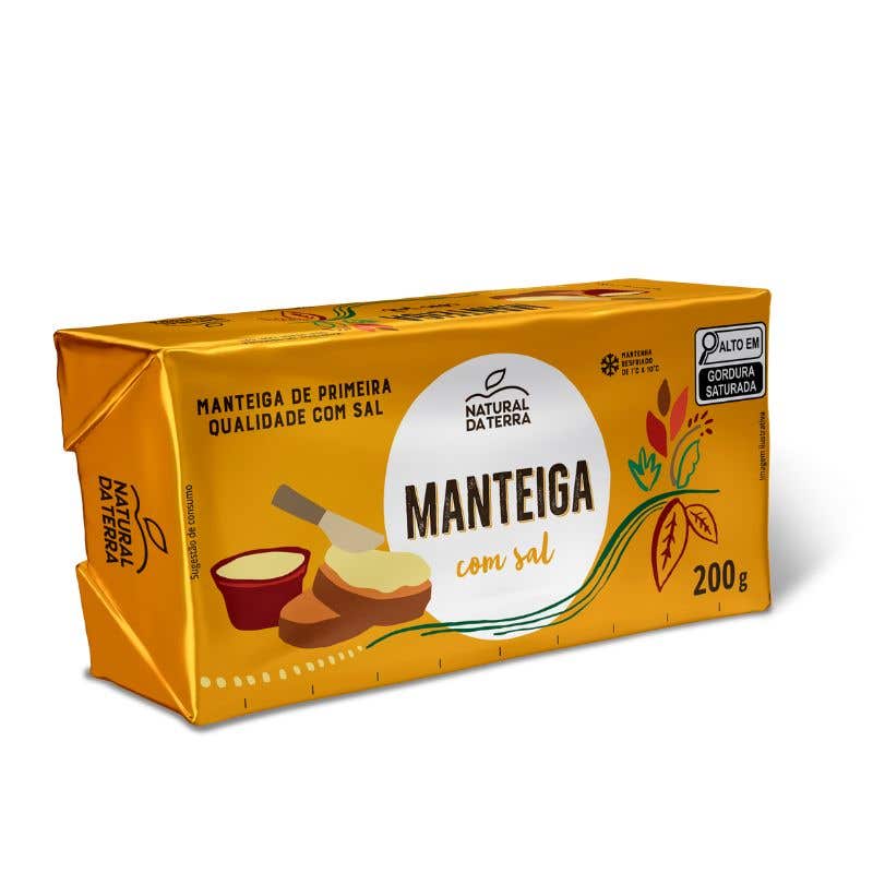 Manteiga com Sal em Tablete Natural da Terra 200g