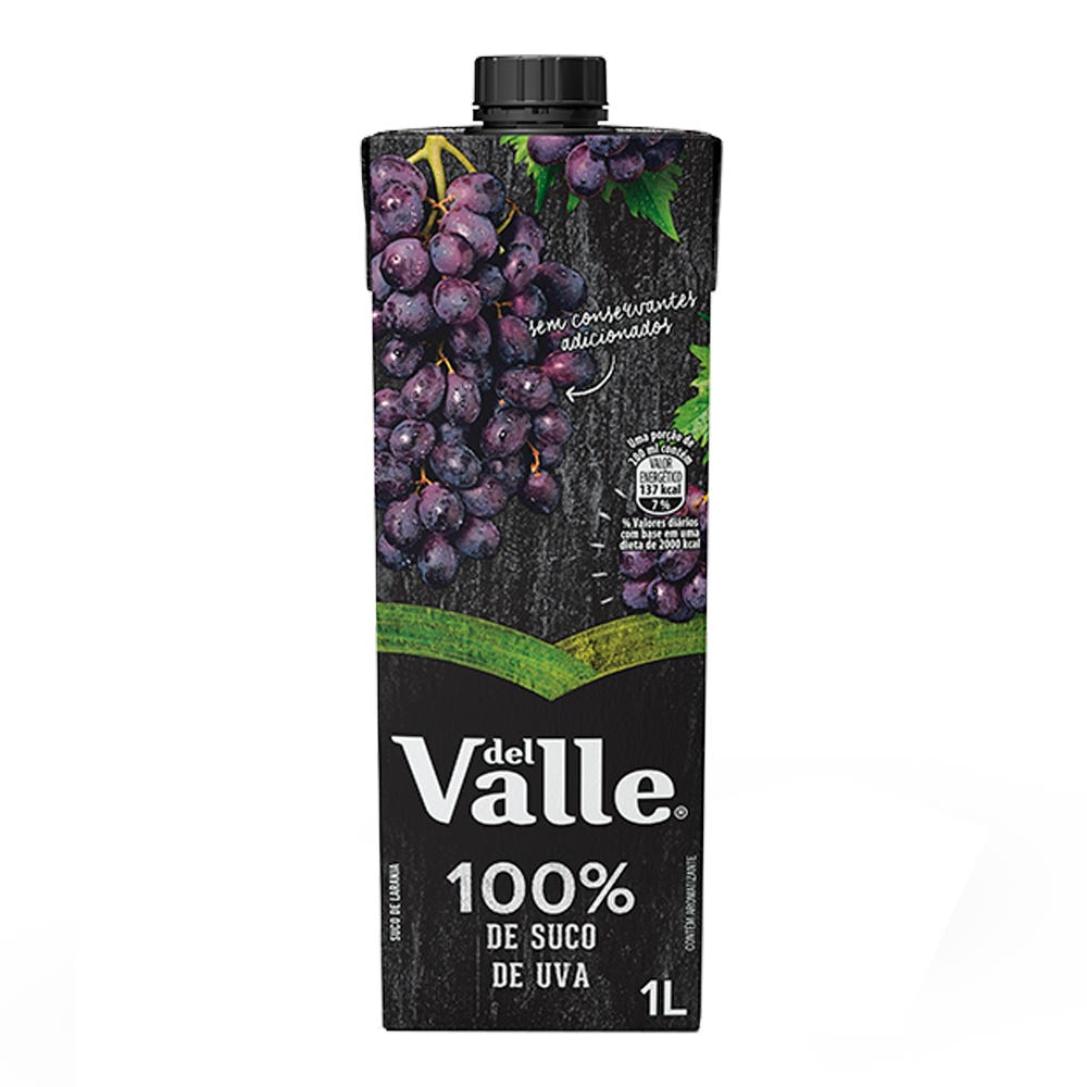 Suco 100% Uva Del Valle 1L sem Adição de Açúcares