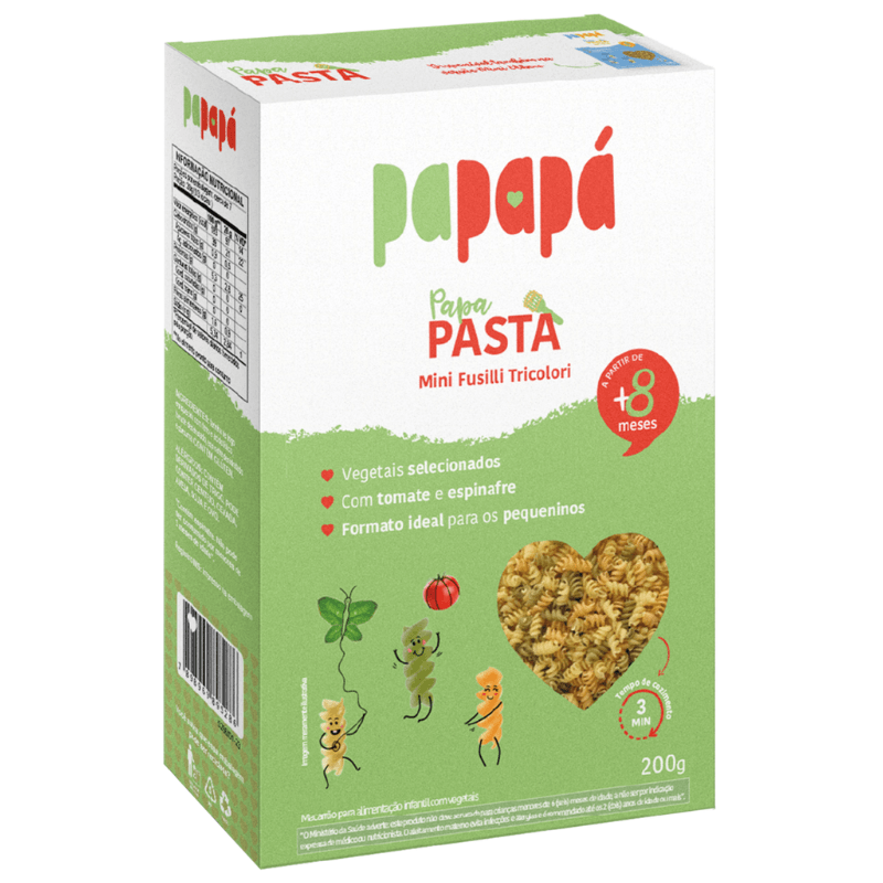 Macarrão Infantil Mini Fusilli Papapa 200g