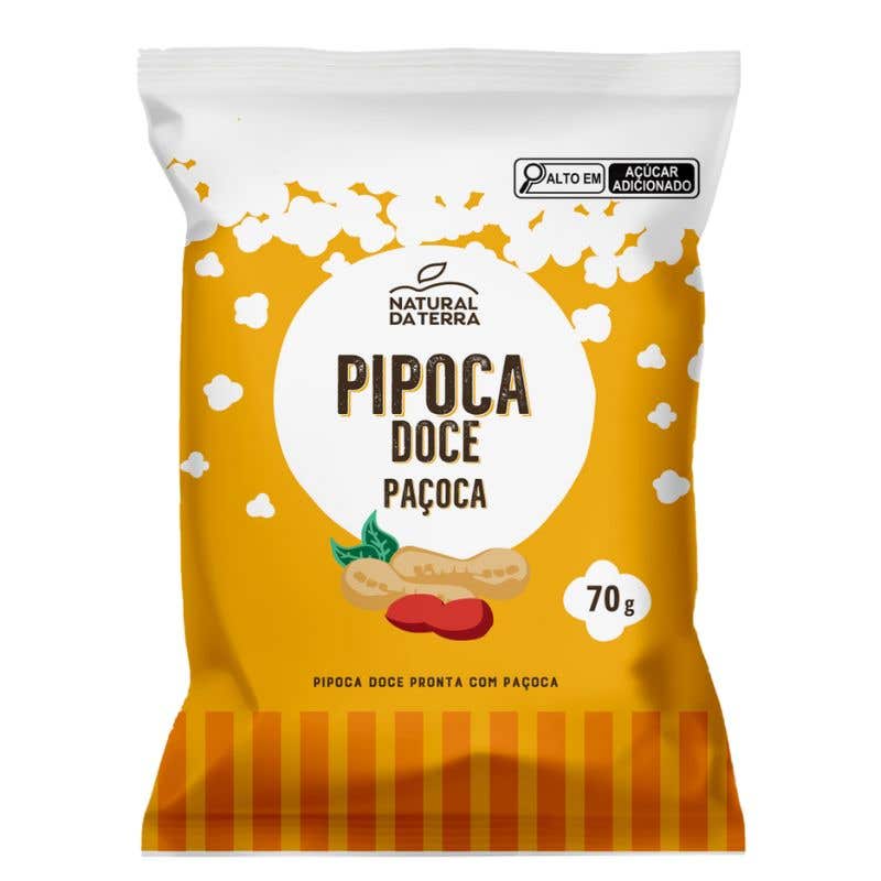 Pipoca Doce de Paçoca Natural Da Terra 70g