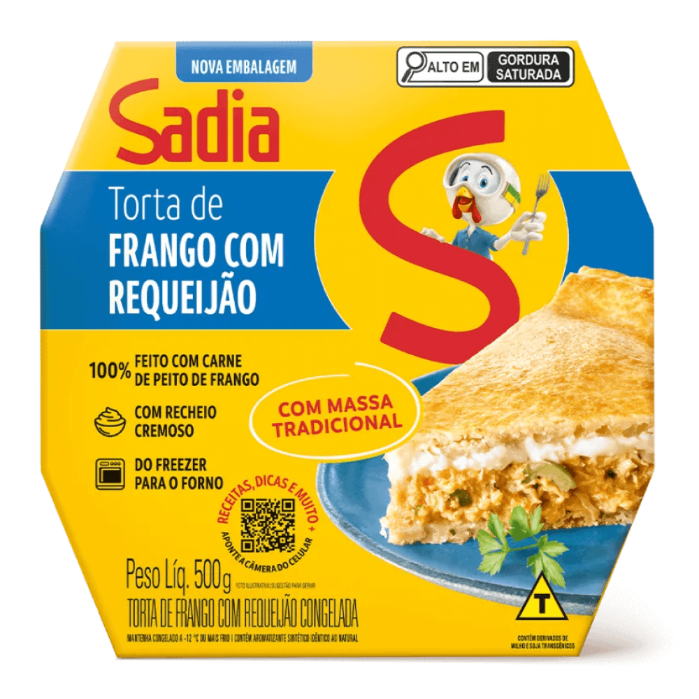 Torta de Frango com Requeijão Congelado Sadia 500g