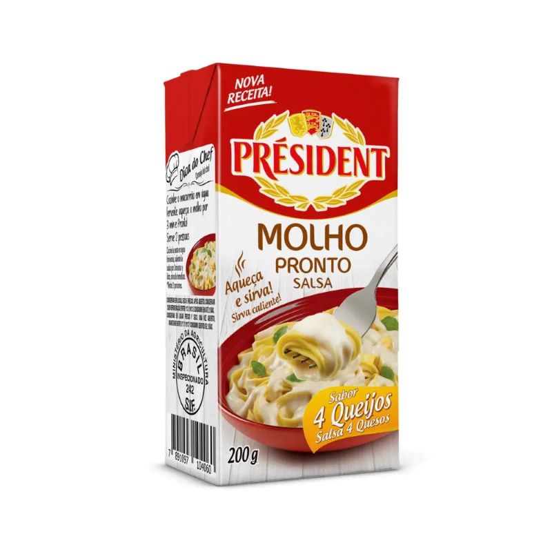 MOLHO QUATRO QUEIJOS PRESIDENT 200G