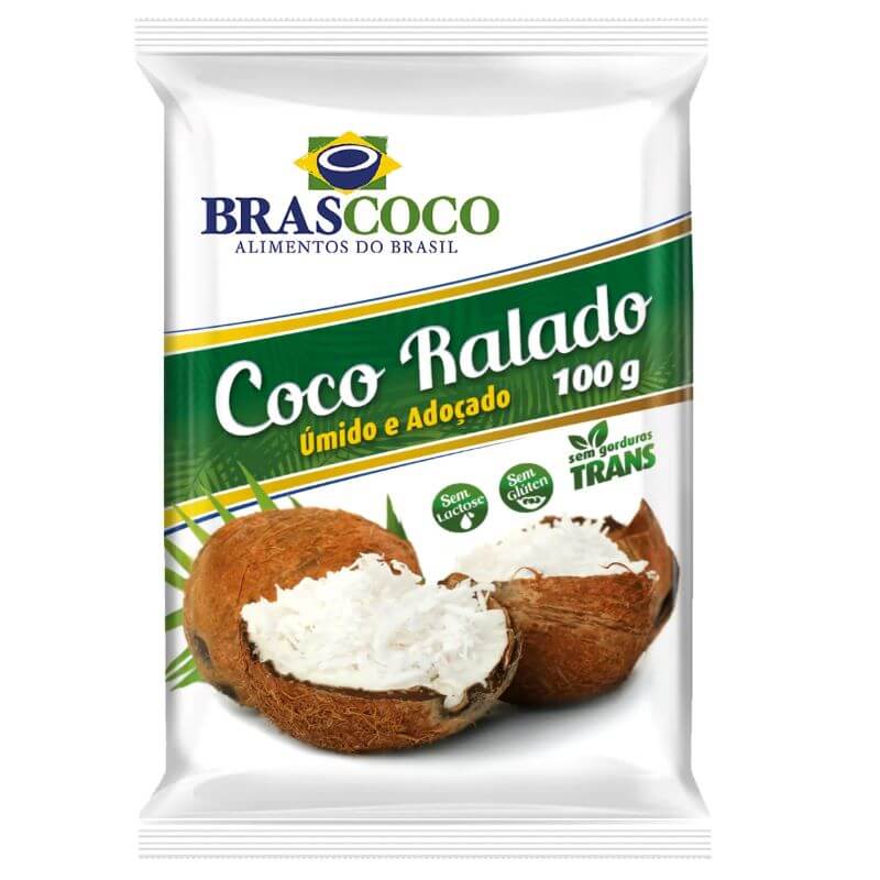 COCO RALADO UMIDO ADOÇADO BRASCOCO 100G