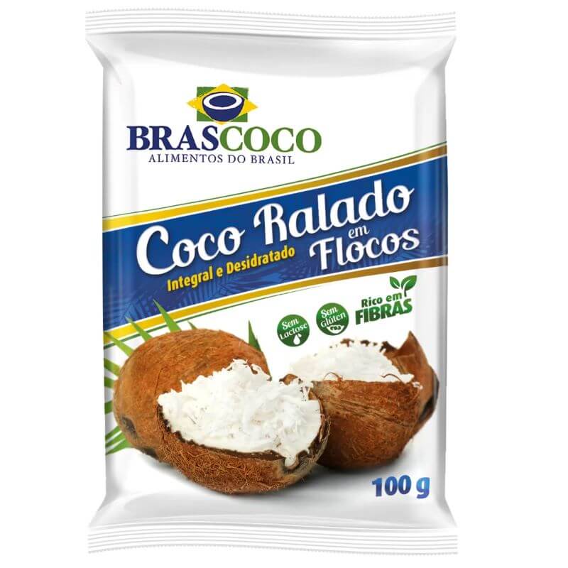 Coco Ralado Desidratado sem Açúcar Brascoco 100g