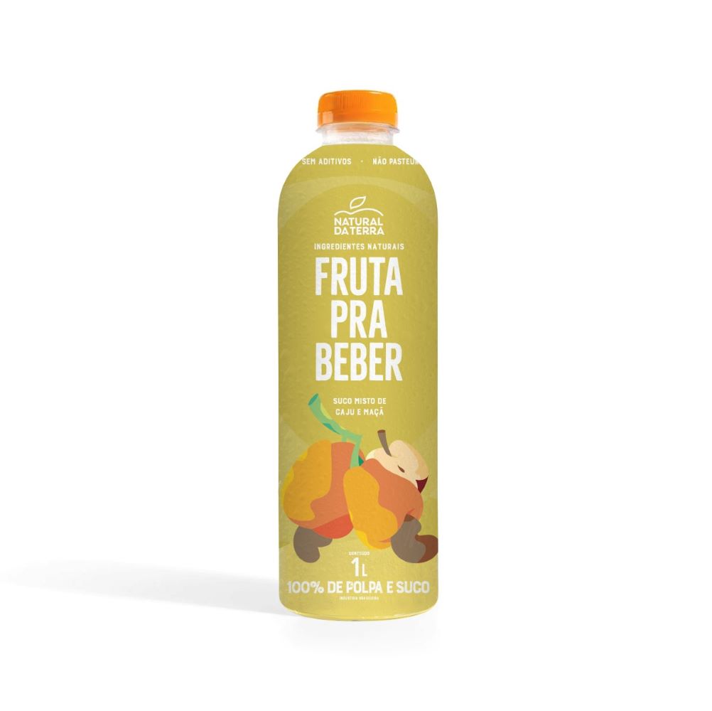 Suco de Caju e Maçã Fruta para Beber Natural da Terra 1L
