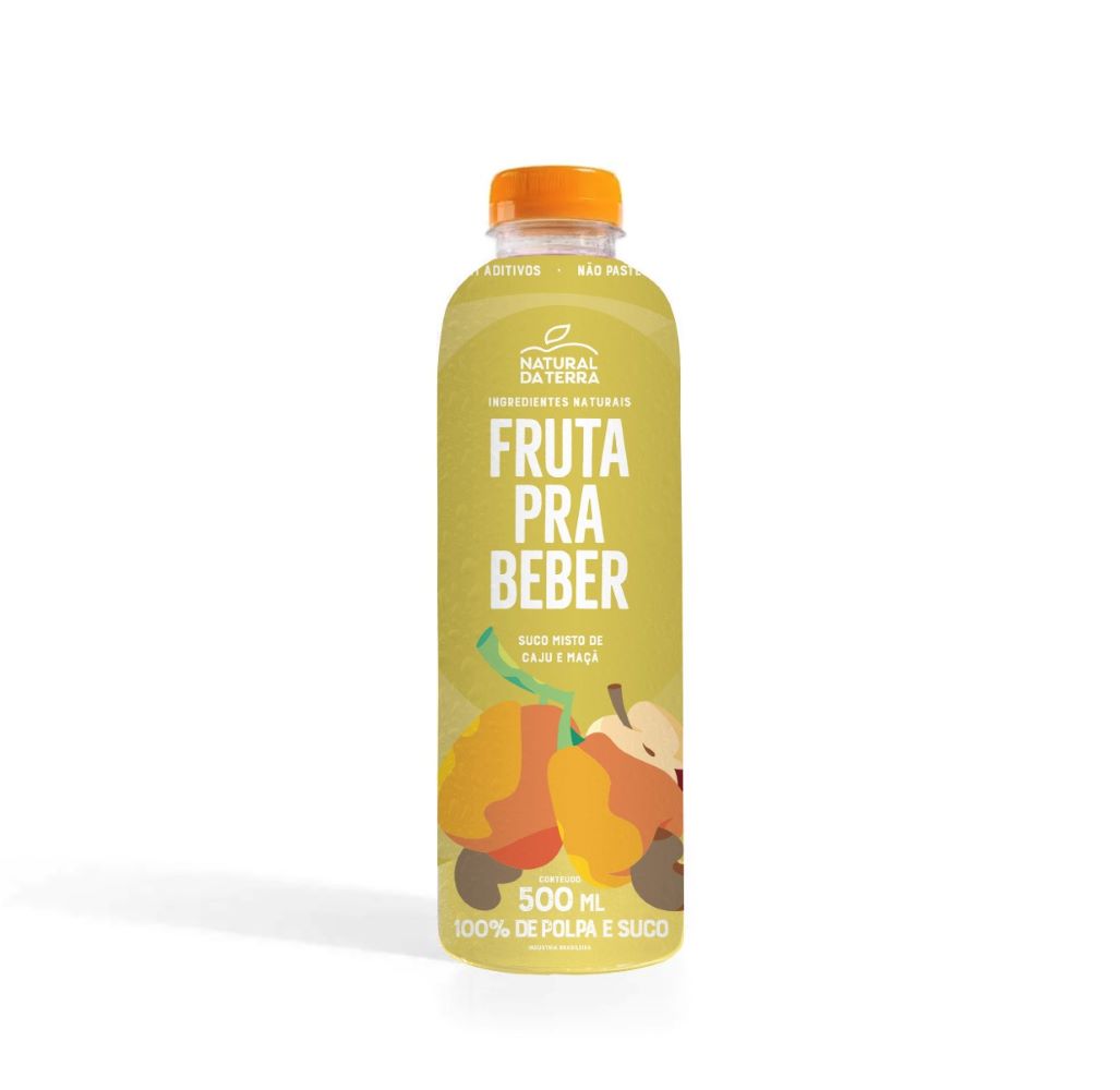 Suco de Caju e Maçã Fruta para Beber Natural da Terra 500ml