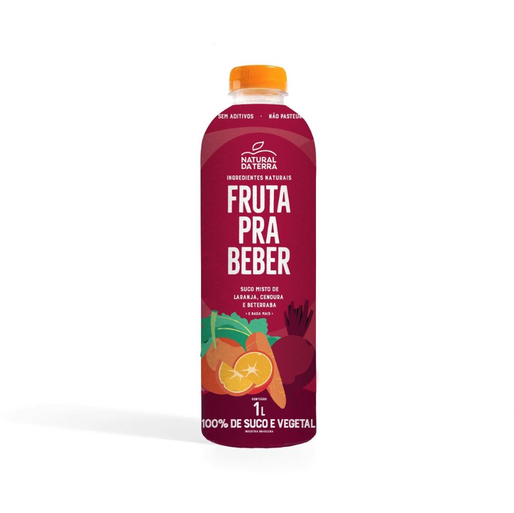 Suco de Laranja, Cenoura e Beterraba Natural da Terra 1L