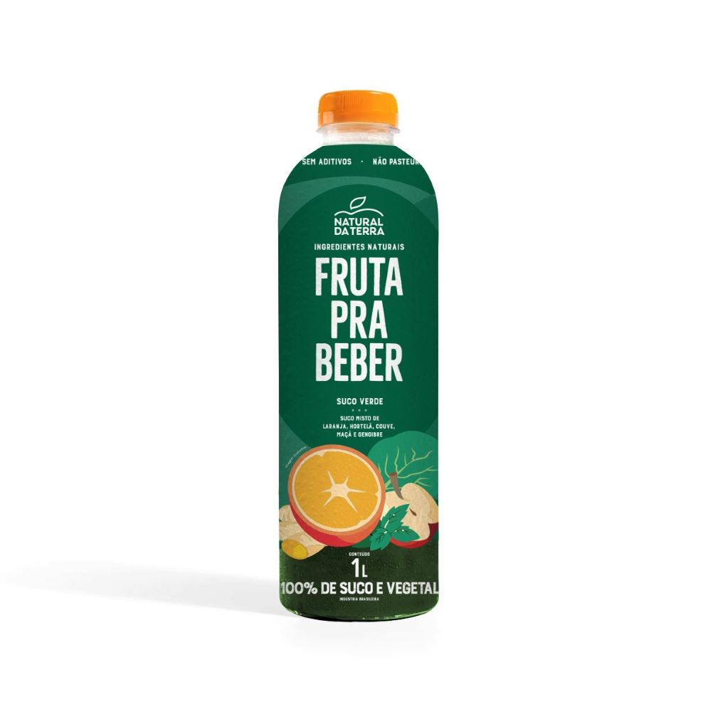 Suco Verde (Laranja, Hortelã, Couve, Maça e Gengibre) 1L