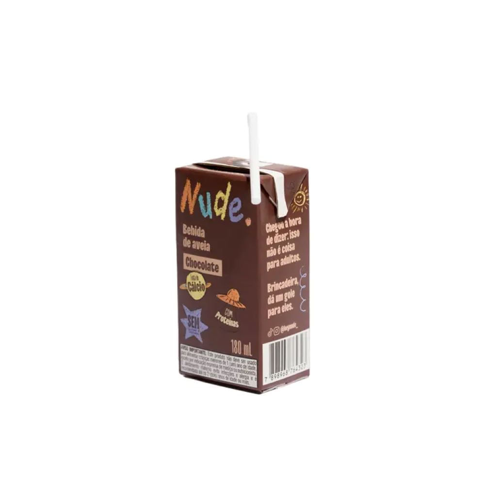 Bebida de Aveia Kids Chocolate Nude 180ml