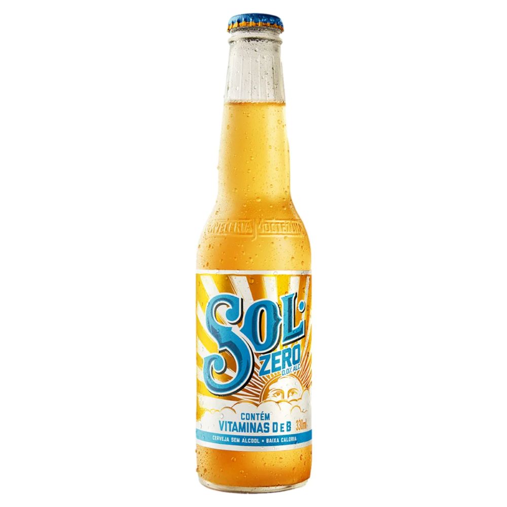 CERVEJA ZERO ALCOOL SOL 330ML