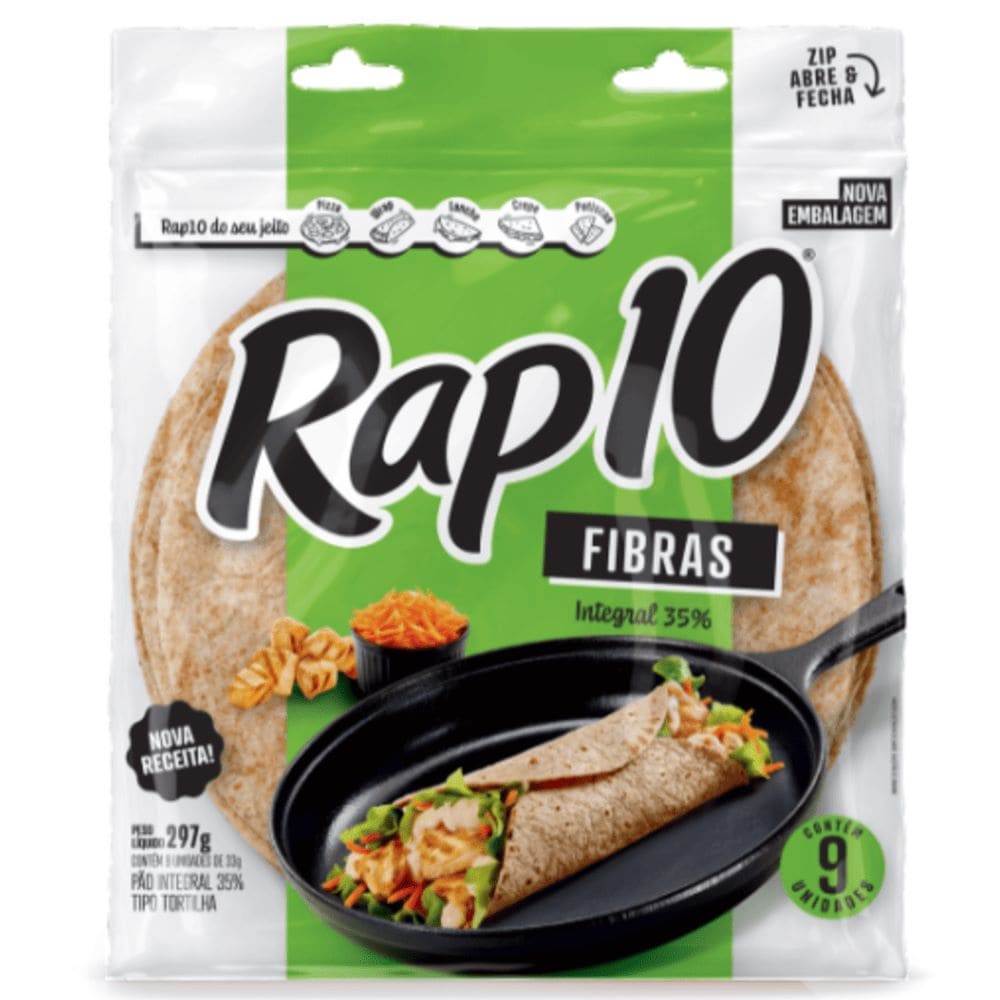 Pão Tortilha Integral Rap10 330g