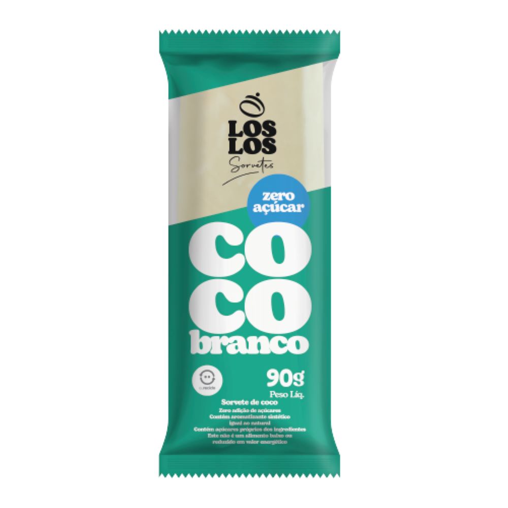 Sorvete Los Los Sem Açúcar Coco Branco - 90G