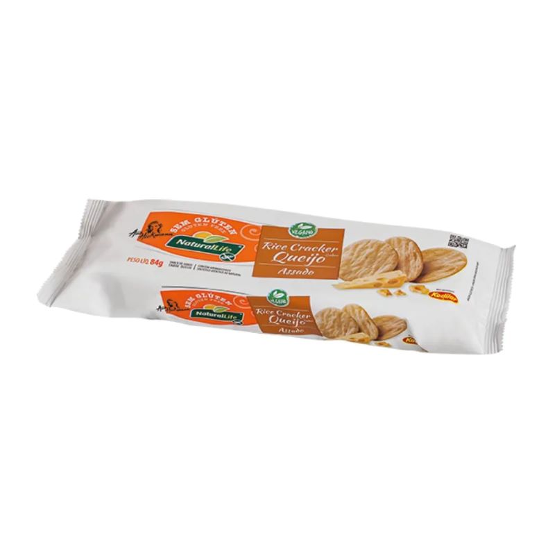 Rice Cracker Sabor Queijo Sem Gluten Vegano Kodilar 84g