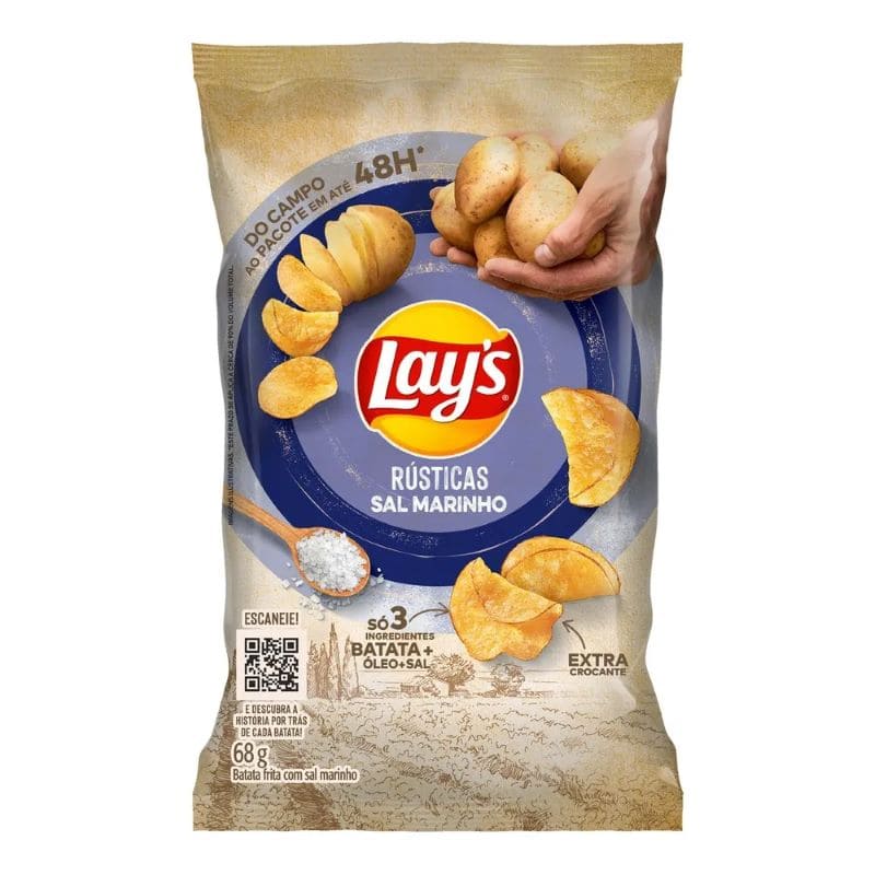Batata Frita Rústica com Sal Marinho Lay's 68g