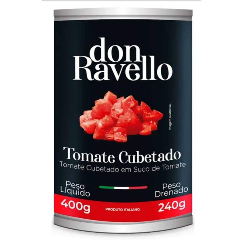 Tomate Pelado Cubetado Don Ravello 400g