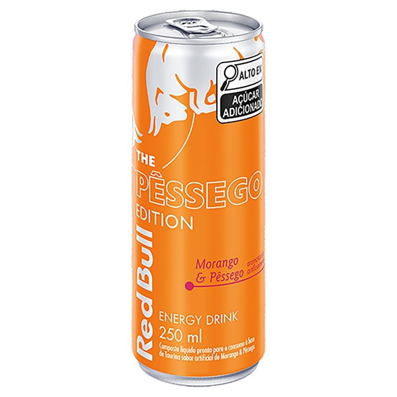 Energético Morango e Pêssego Red Bull 250ml