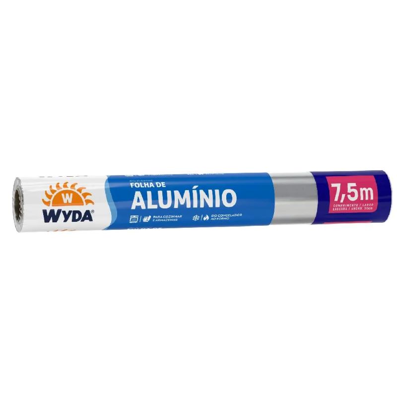 Papel Alumínio Wyda Pratic Rolo 7,5 X 30cm