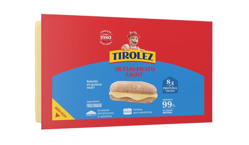 Queijo Prato Light Tirolez Fatiado