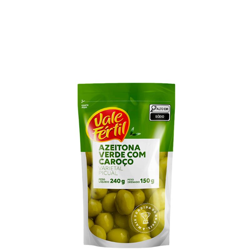 Azeitona Verde Sachê Vale Fértil 150g